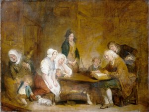 Culto familiare, c.1800 da Jean Baptiste Greuze