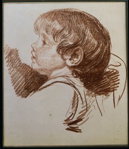 Testa di un ragazzo di profilo a sinistra da Jean Baptiste Greuze