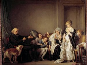 Le cure e la giovane vedova da Jean Baptiste Greuze