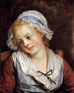 Ritratto di una fanciulla. Dipinto di Jean-Baptiste Greuze (1725-1805). 1765. Museo Condé, Chantilly, Francia da Jean Baptiste Greuze