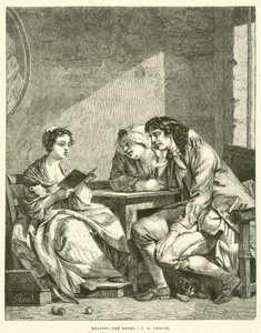 Leggendo il romanzo da Jean Baptiste Greuze