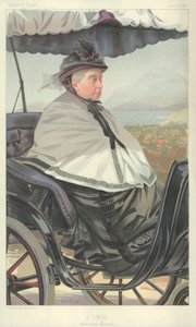 Regina Vittoria, A Cimiez, passeggiata mattutina, 17 giugno 1897, caricatura di Vanity Fair