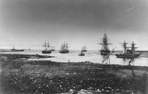 Guerra di Crimea, squadrone francese, ingresso nel porto, 1855