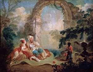 Pascià turco e odalisca, fine XVIII o inizio XIX secolo
