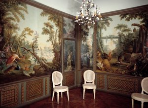 Vista interna del Salon Demarteau da Jean Baptiste Huet