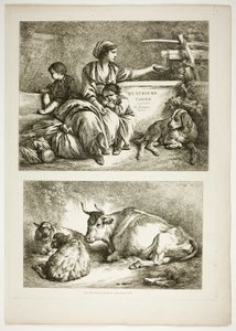Tavola diciannove di 38 da Oeuvres de J. B. Huet da Jean Baptiste Huet