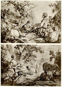 Pastore e pastorella da Jean Baptiste Huet
