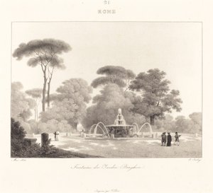 Fontana di Villa Borghese da Jean Baptiste Isabey