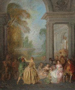Ballerini in un padiglione, anni 1720 da Jean Baptiste Joseph Pater
