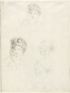 Quattro schizzi di due donne