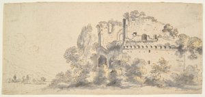 Paesaggio italiano con rovine