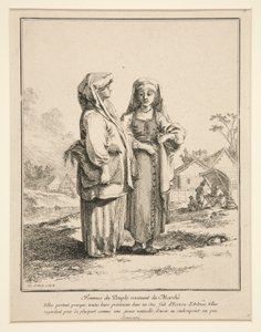 Donne del Popolo che Tornano dal Mercato da Jean Baptiste Le Prince