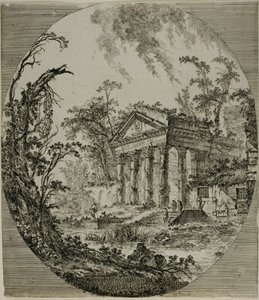Tempio di Augusto da Jean Baptiste Le Prince