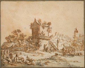 La taverna di Mosca, c. 1773 da Jean Baptiste Le Prince
