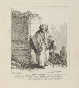 Donna del popolo, tavola uno da Divers Habillements des Peuples du Nord da Jean Baptiste Le Prince