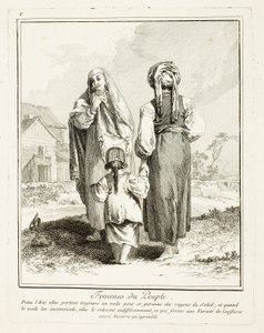 Donne del popolo, tavola sei da Divers Habillements des Peuples du Nord da Jean Baptiste Le Prince