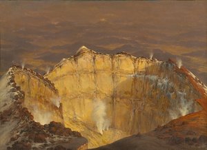 Cratere del Popocatépetl, 1833 da Jean Baptiste Louis Gros