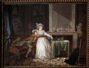 La tazza rotta. Dipinto di Jean Baptiste Mallet (1759-1835) da Jean Baptiste Mallet