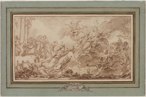 Borea rapisce Oreithyia da Jean Baptiste Marie Pierre