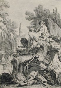Fontana con una Naiade seduta su una conchiglia da Jean Baptiste Marie Pierre