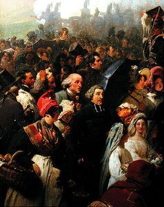 Re Luigi Filippo in visita al vecchio campo di battaglia di Valmy, 8 giugno 1831 (dettaglio) da Jean Baptiste Mauzaisse