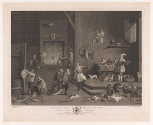 Scena di cucina con camino