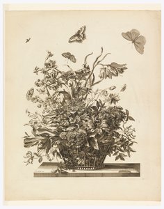 Piatto 10, dal set di Fiori in un cesto da Jean Baptiste Monnoyer