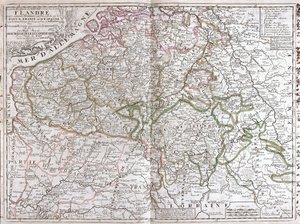 Mappa del Belgio da Jean Baptiste Nolin