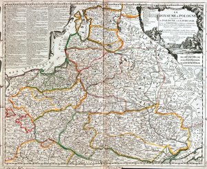 Mappa della Polonia e della Lituania (incisione) da Jean Baptiste Nolin
