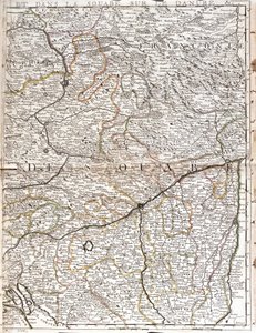Mappa della Svevia (Germania) (Incisione)