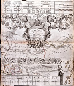 Mappa del Canal du Midi, con i suoi acquedotti