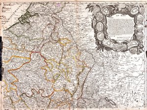 Mappa del Ducato di Lussemburgo, Champagne e Ducato di Lorena da Jean Baptiste Nolin