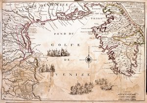 Mappa del Golfo di Venezia, Mare Adriatico (incisione) da Jean Baptiste Nolin