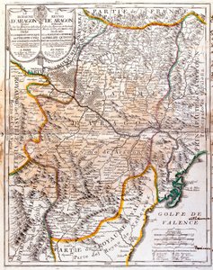 Mappa del Regno di Aragona (Spagna) (incisione) da Jean Baptiste Nolin