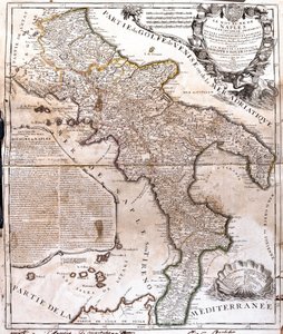 Mappa del Regno di Napoli, Italia