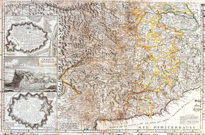 Mappa dei territori meridionali del duca di Savoia, in Italia (Incisione) da Jean Baptiste Nolin
