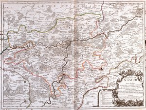 Mappa della provincia di Namur (Belgio) (incisione)