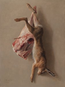 Una lepre e una coscia di agnello da Jean Baptiste Oudry