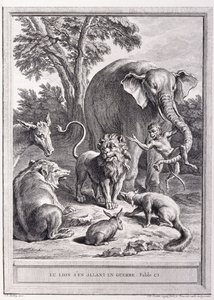 Leone che va in guerra, c.1755-1759 da Jean Baptiste Oudry