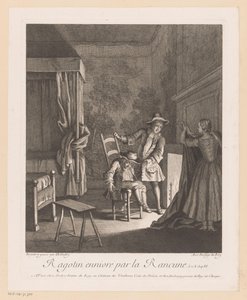 Ragotin ubriaco su una sedia vicino al fuoco da Jean Baptiste Oudry