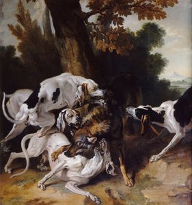 La caccia al lupo, 1725 da Jean Baptiste Oudry