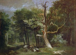 Caccia al lupo nella Foresta di Saint-Germain, 1748