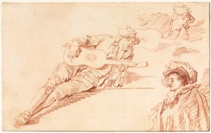 Il chitarrista da Jean Baptiste Pater