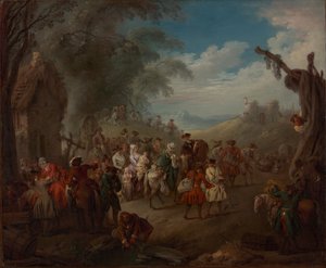 Truppe in marcia, ca. 1725