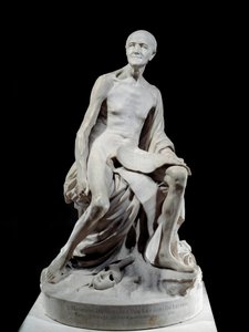 Francois-Marie Arouet detto Voltaire nudo (1694-1778) Scultura in marmo di Jean-Baptiste Pigalle (1714-1785) 1776 Parigi, Museo del Louvre da Jean Baptiste Pigalle