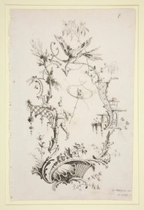 Libro di ornamenti cinesi, 6 fogli da Jean Baptiste Pillement