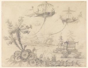 Disegno, fantasia cineseria, 1770-90 da Jean Baptiste Pillement