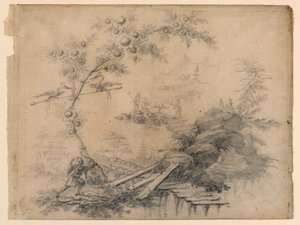 Disegno, fantasia cineseria, 1780 ca. da Jean Baptiste Pillement