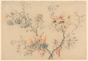 Disegno, Rami fioriti, 1775-1800 da Jean Baptiste Pillement