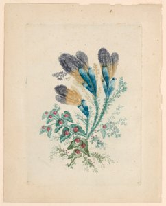 Motivo floreale fantastico da "Nouvelle Suitte de Cahiers de fleurs idéales"